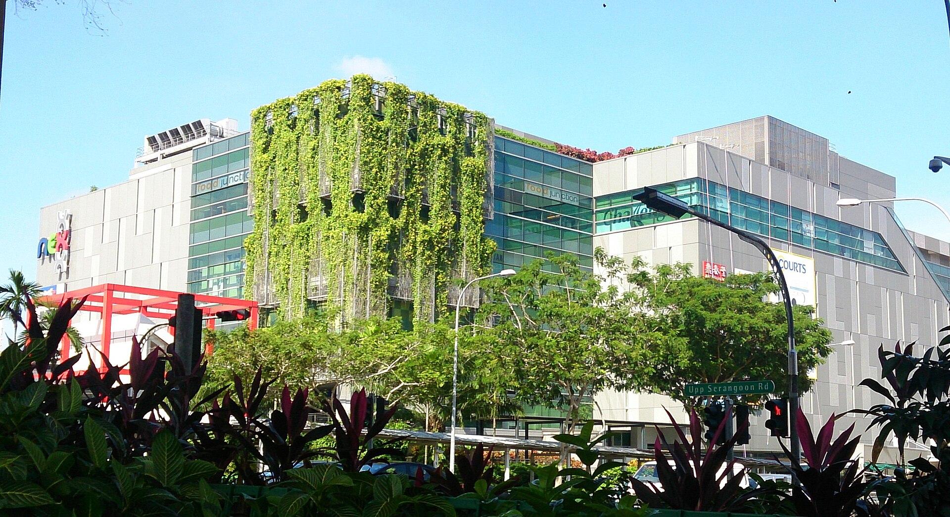 NEX shopping centre beside Serangoon MRT — North-East polyclinic catchment hub